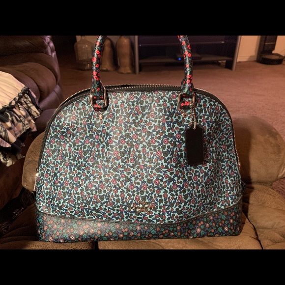 Coach Sierra Ranch Floral Crossgrain Satchel - Picture 3 of 5